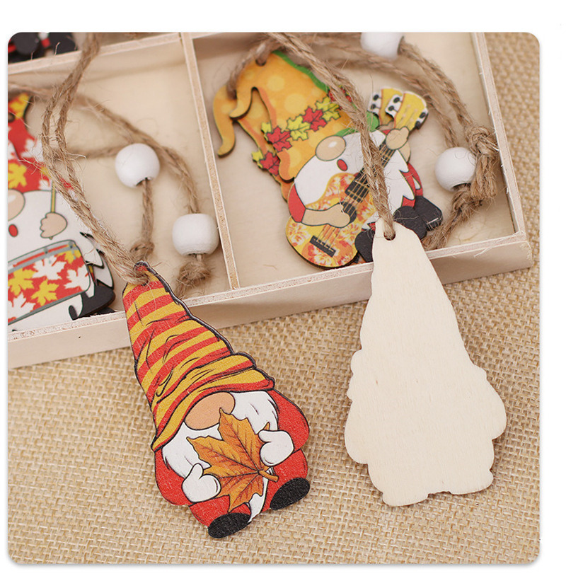 gnome wooden pendant christmas hanging ornaments