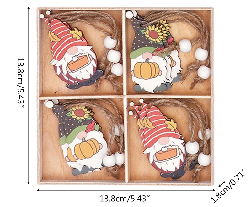 gnome wooden pendant christmas hanging ornaments