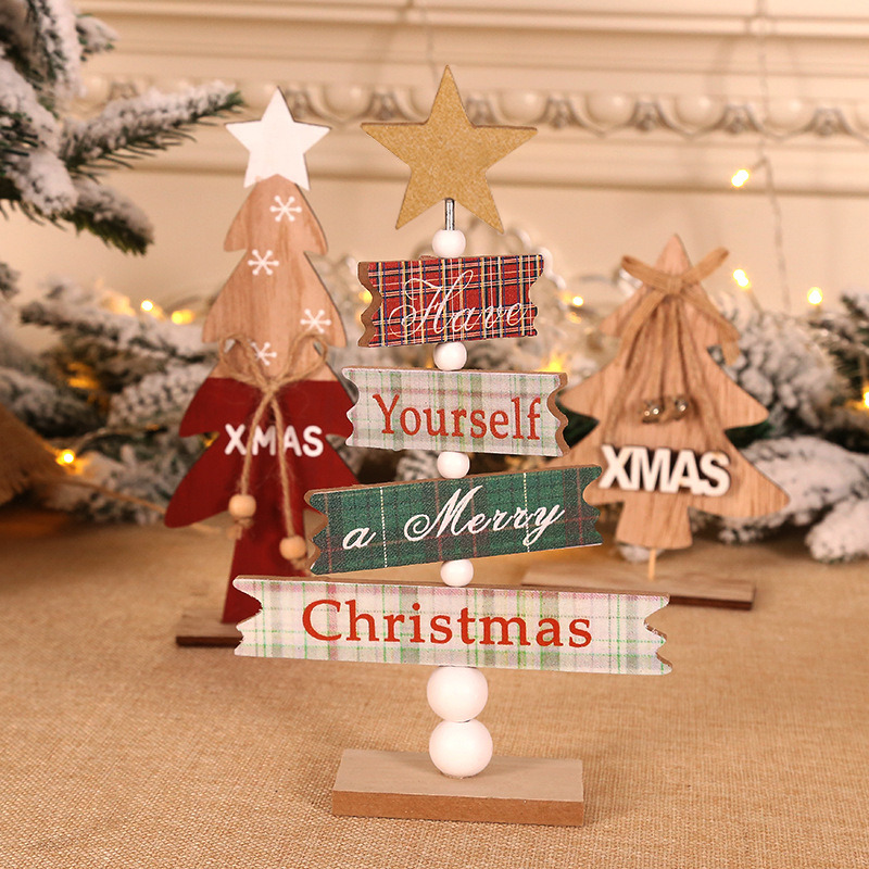 merry christmas sign snow xmas wooden ornaments