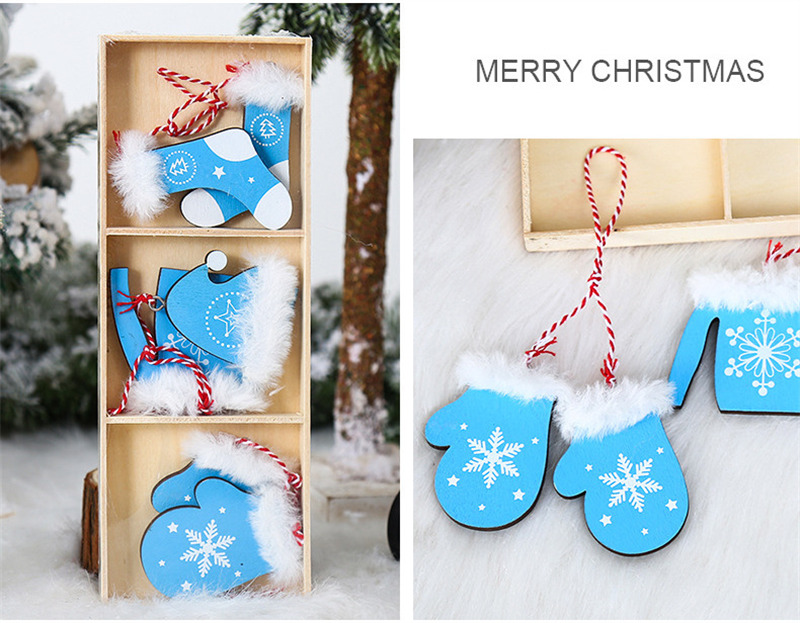 window dressing wooden pendants christmas hanging ornaments