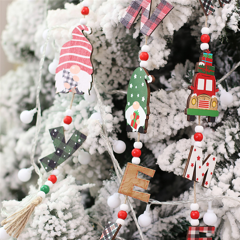 santa letter wooden pendants christmas tree hanging ornaments