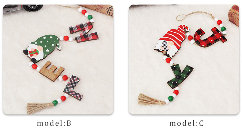 santa letter wooden pendants christmas tree hanging ornaments