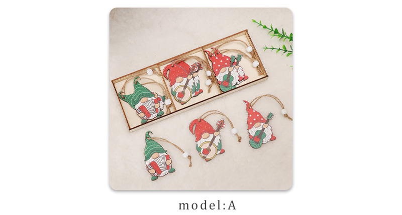 navidad gnome wooden christmas hanging ornaments