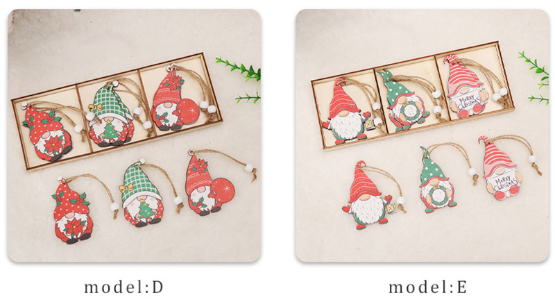 navidad gnome wooden christmas hanging ornaments