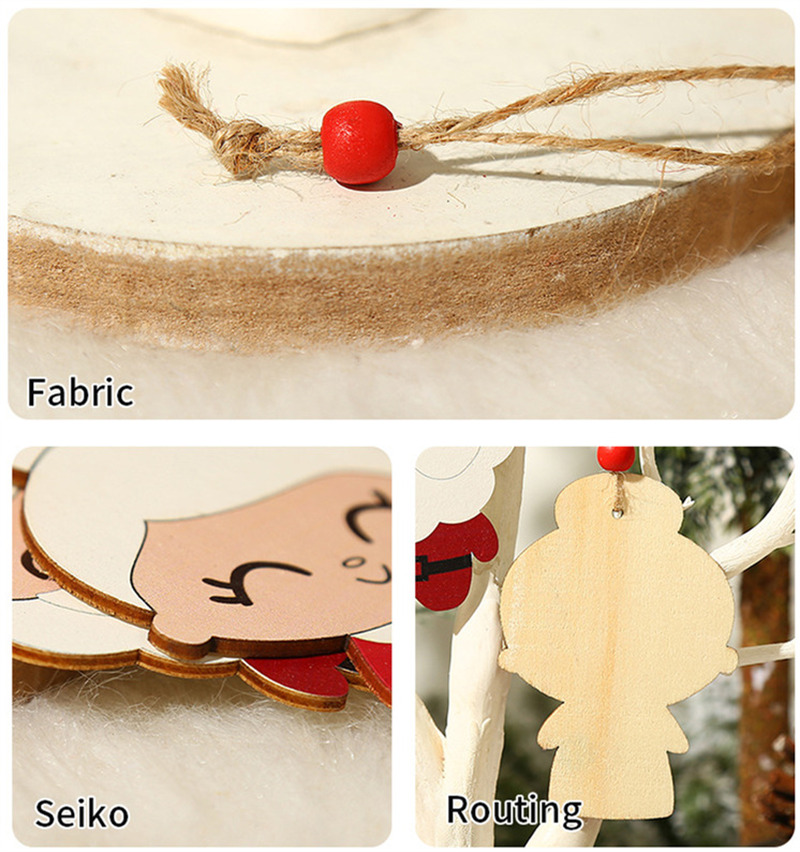 spheres miniature wooden pendants christmas tree hanging ornament