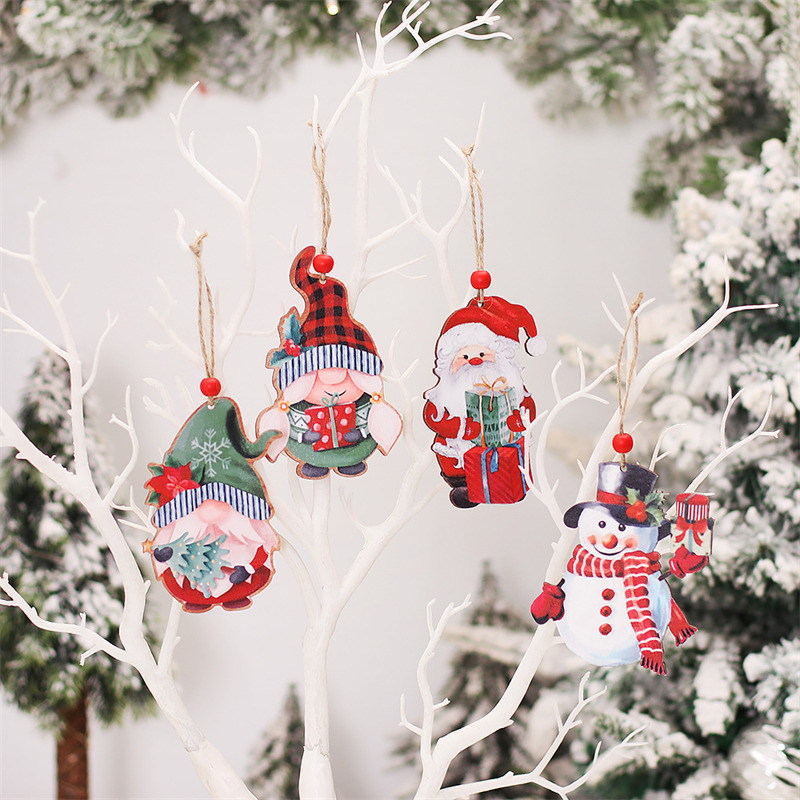 xmas pendants wooden christmas decoration