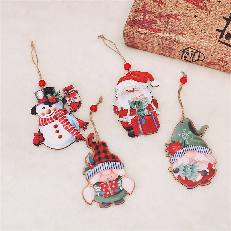xmas pendants wooden christmas decoration