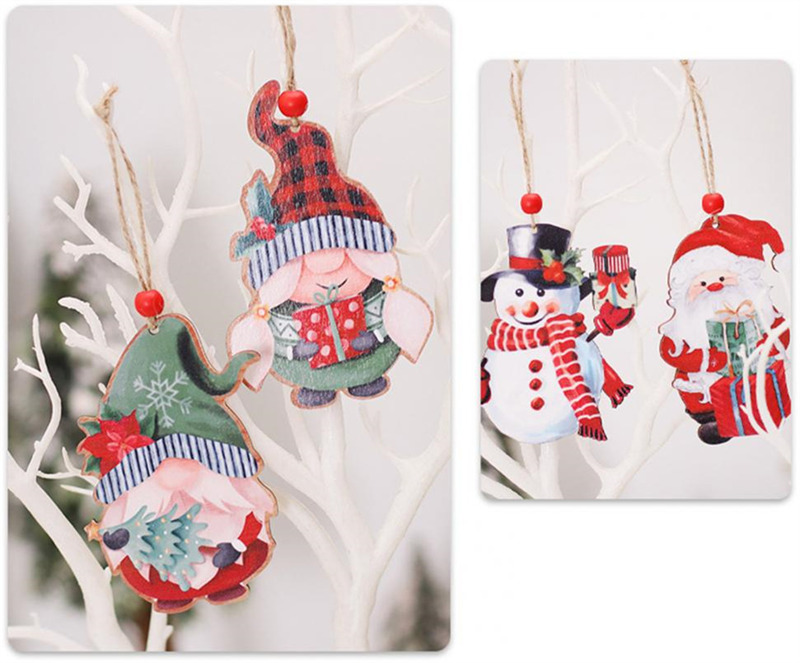 xmas pendants wooden christmas decoration