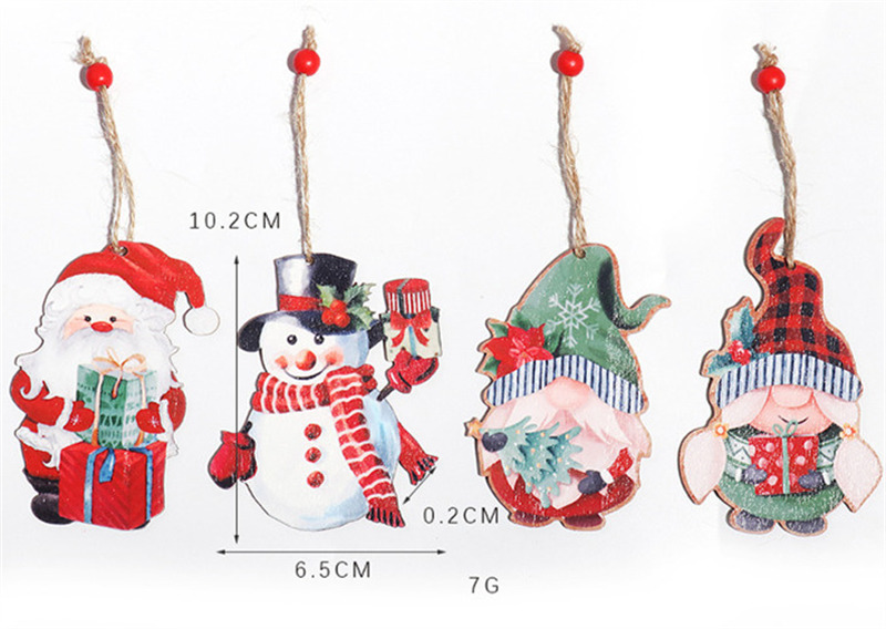 xmas pendants wooden christmas decoration