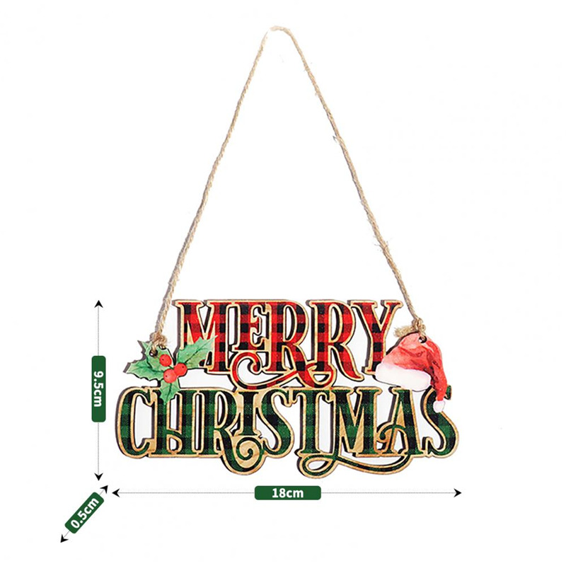 xmas party wooden pendants christmas hanging decoration
