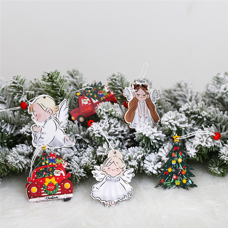 xmas pendants christmas wooden hanging decoration