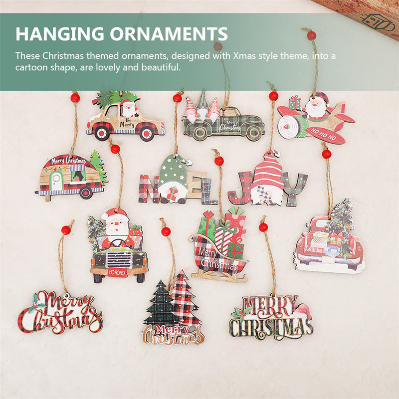 xmas hanging ornament wooden christmas decoration