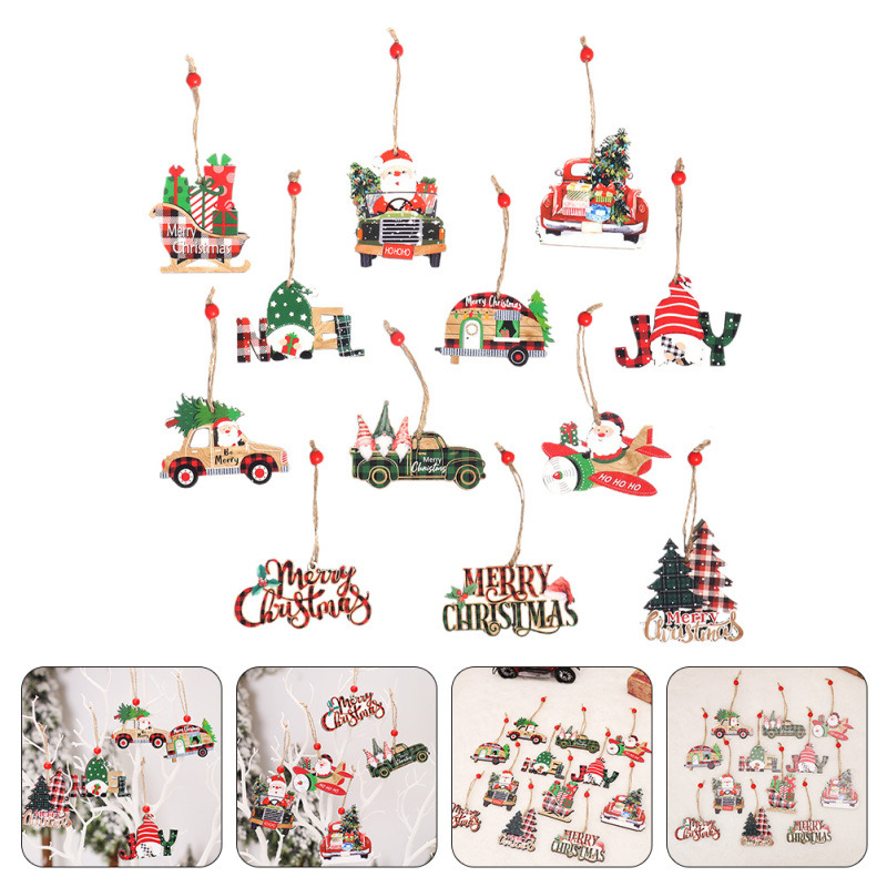 xmas hanging ornament wooden christmas decoration