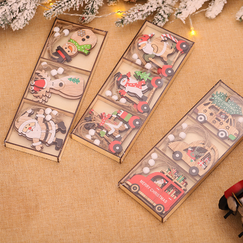 xmas wooden tags pendants christmas hanging ornament