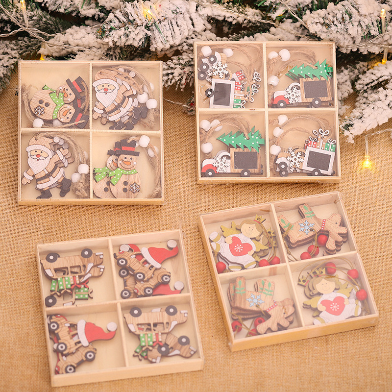 wooden tag pendants christmas hanging ornament