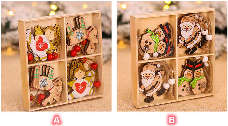 wooden tag pendants christmas hanging ornament