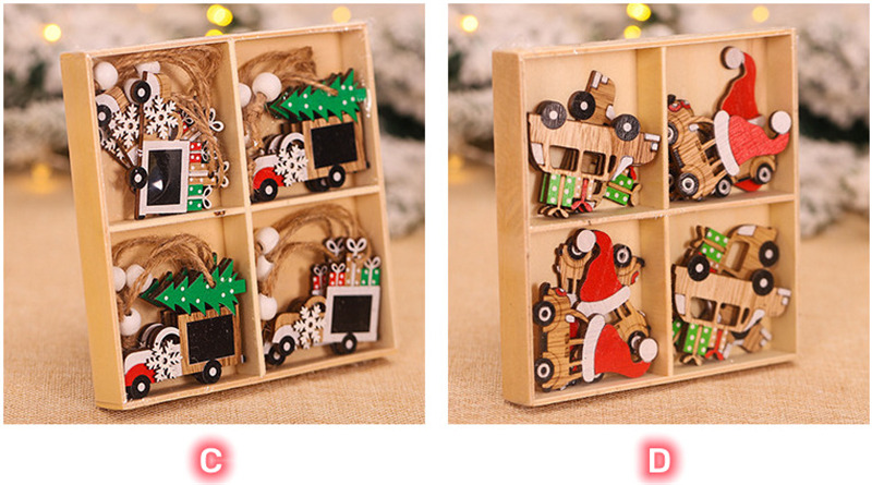 wooden tag pendants christmas hanging ornament