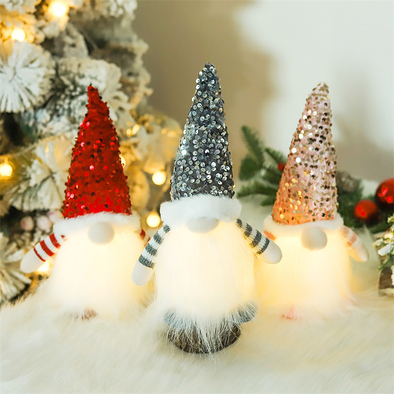 bling lighted gnomes ornament christmas decoration