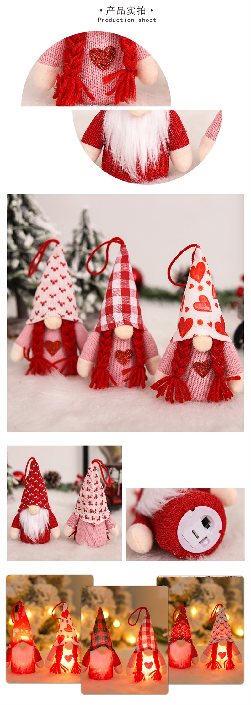 lighted gnomes knitted tomte ornament christmas decoration