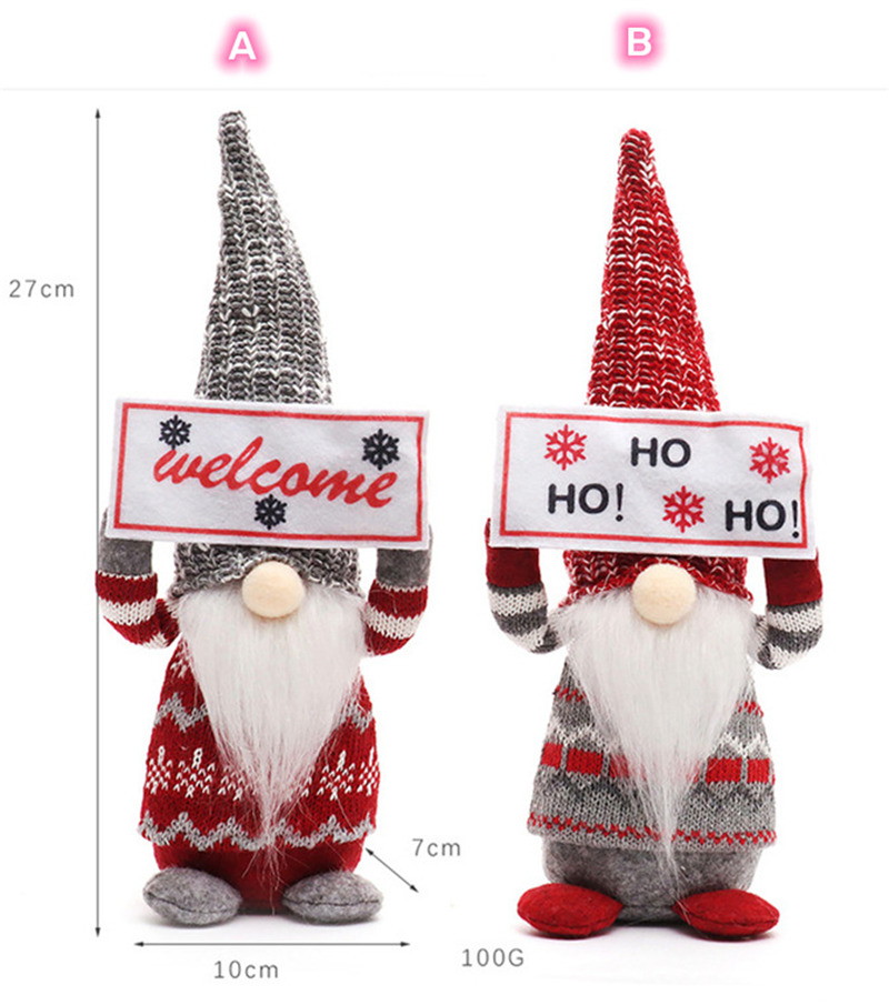 lighted santa claus plush doll gnomes tomte christmas decoration