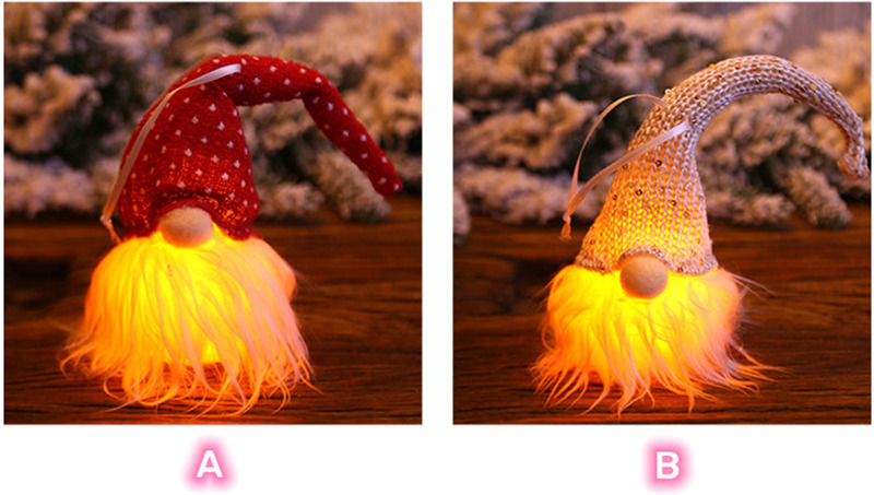 lighted christmas tree pendants gnome doll hanging ornaments lighted christmas tree pendants gnome doll hanging ornaments