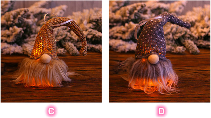 lighted christmas tree pendants gnome doll hanging ornaments lighted christmas tree pendants gnome doll hanging ornaments