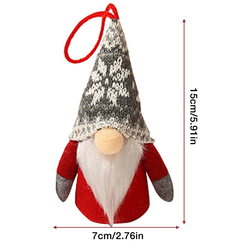 Lighted Christmas Tree Decoration Knitted Gnome Pendant