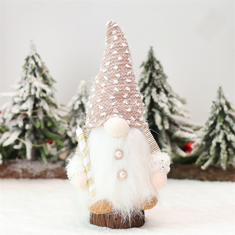 lighted santa claus gnome plush ornament christmas decoration