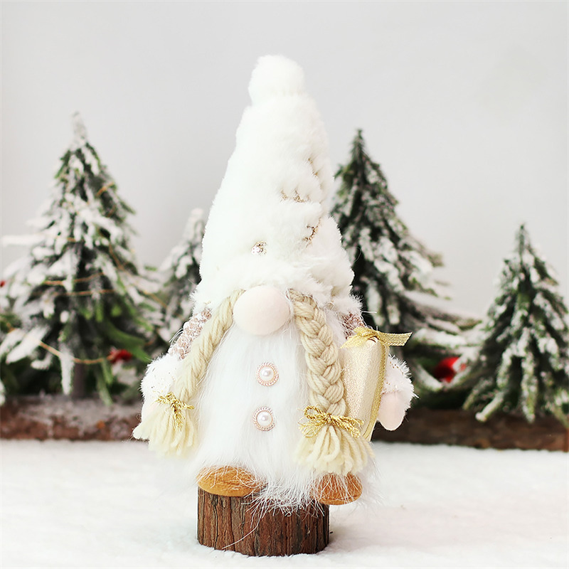 lighted santa claus gnome plush ornament christmas decoration