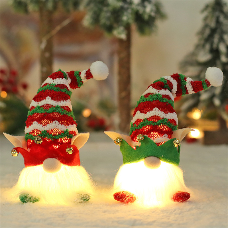 lighted gnome plush pendants christmas decoration