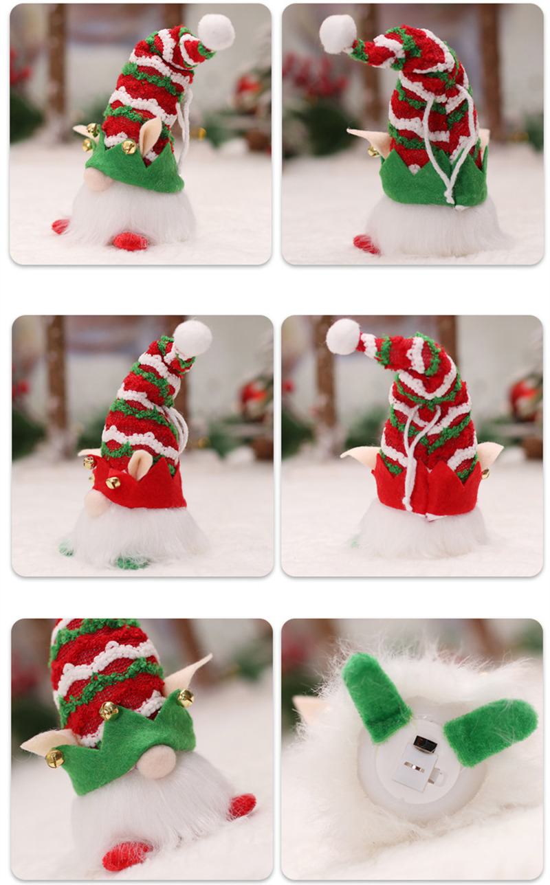 lighted gnome plush pendants christmas decoration