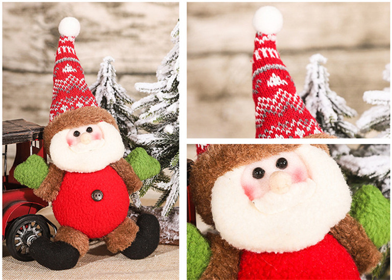 lighted classic santa plush ornament christmas decoration