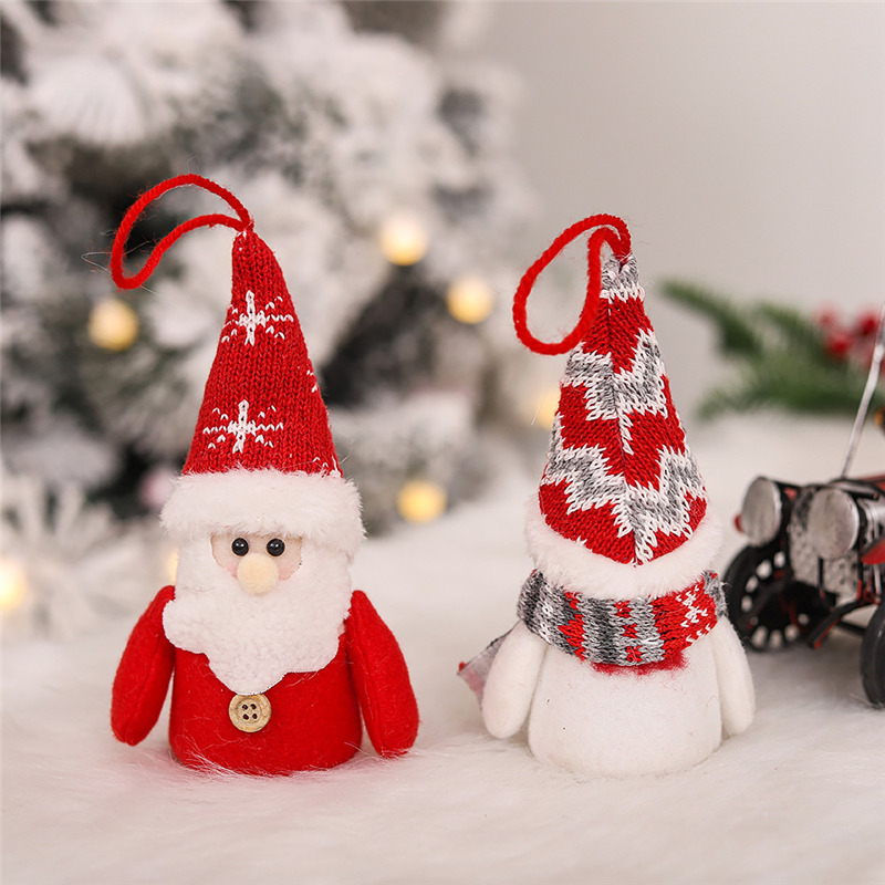 lighted classic santa plush tomte christmas hanging ornaments