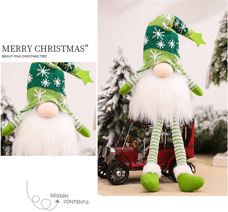 lighted long leg gnome ornament plush christmas decoration