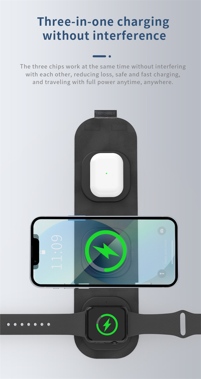 3 in 1 foldable magnetic wireless charger phone portable charing station 3 in 1 foldable magnetic wireless charger phone portable charing station