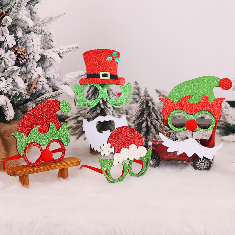 christmas glitter party glasses frames