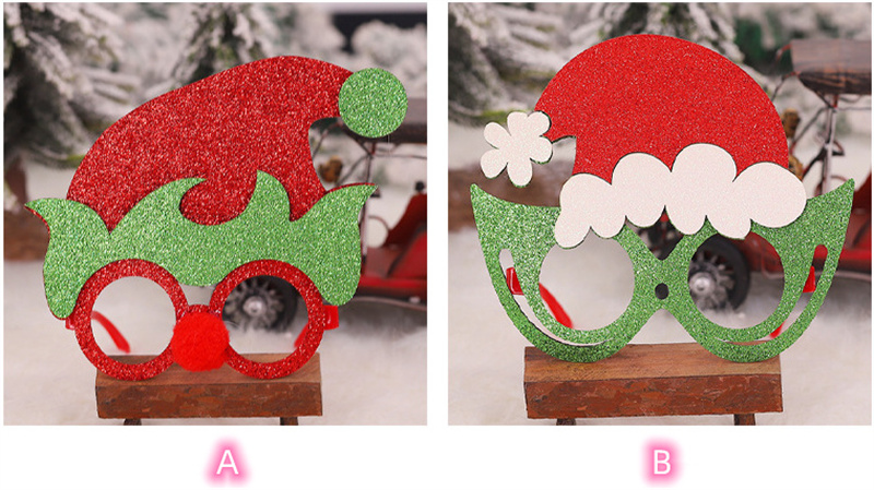 christmas glitter party glasses frames