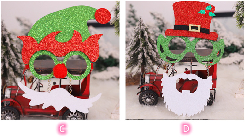 christmas glitter party glasses frames