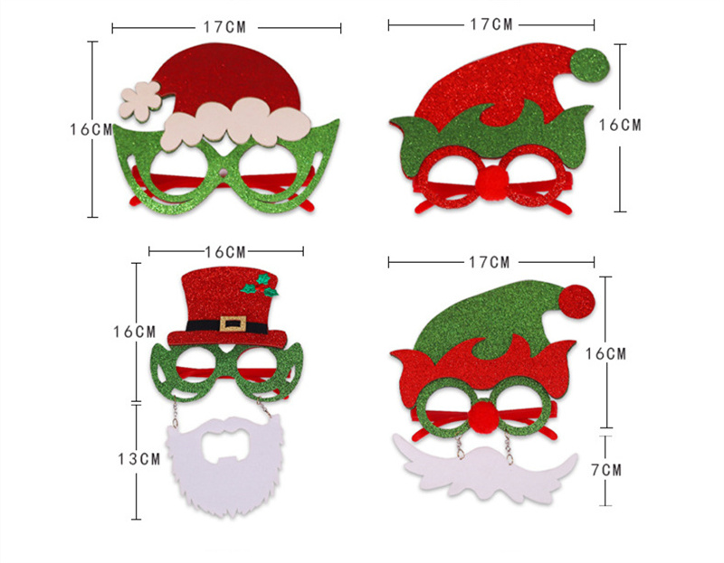 christmas glitter party glasses frames