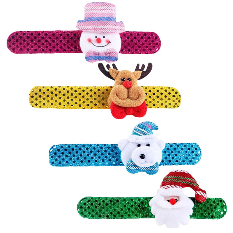 christmas slaps bling xmas wristbands kids toy