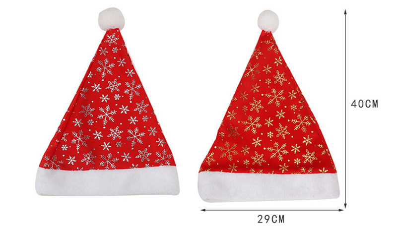 snowflake christmas santa plush hats