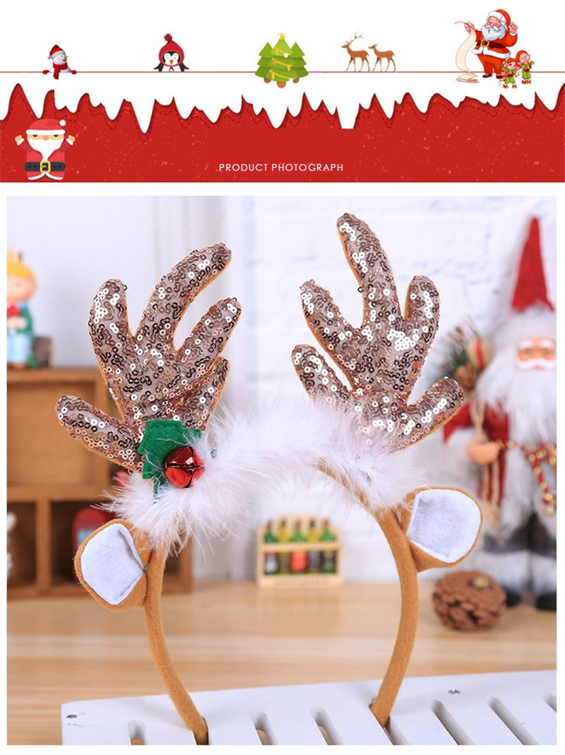 bling christmas antler headband reindeer ear xmas headbands