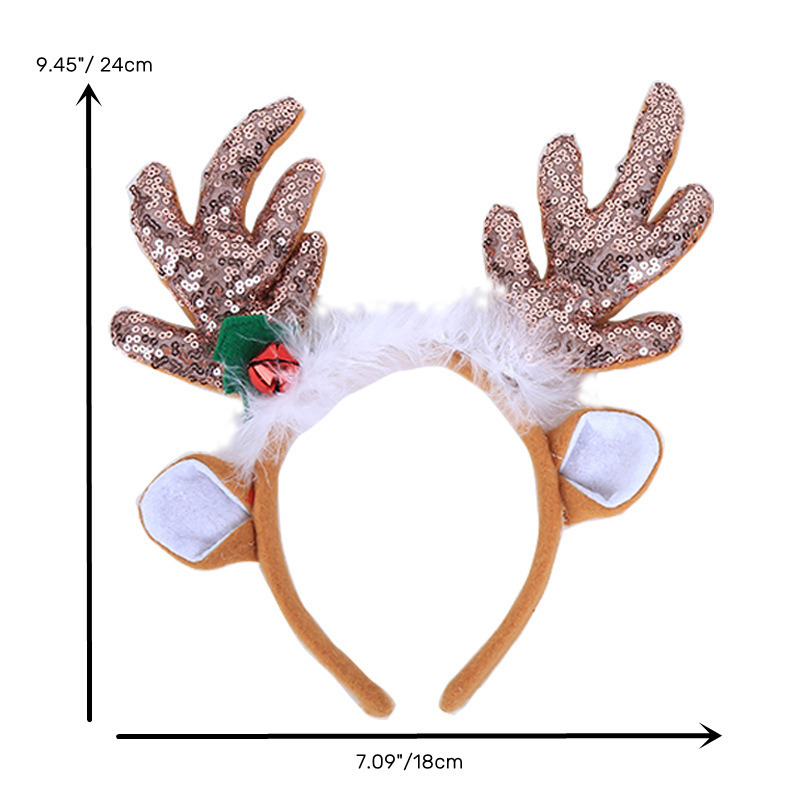 bling christmas antler headband reindeer ear xmas headbands