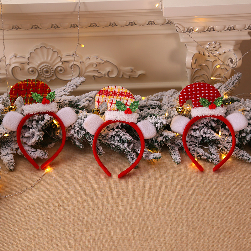 christmas bell hat headband xmas hair bands