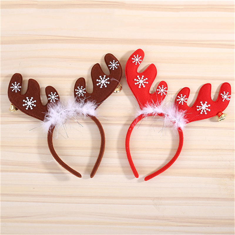 christmas snowflake reindeer antler headbands