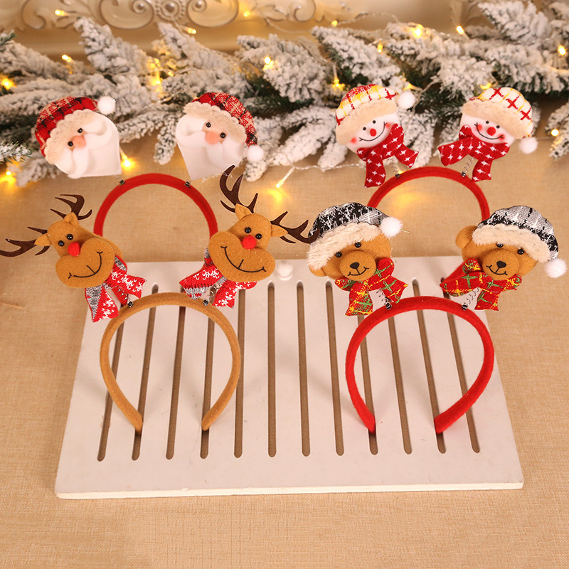 classic christmas headbands xmas costume hair hoops decoration