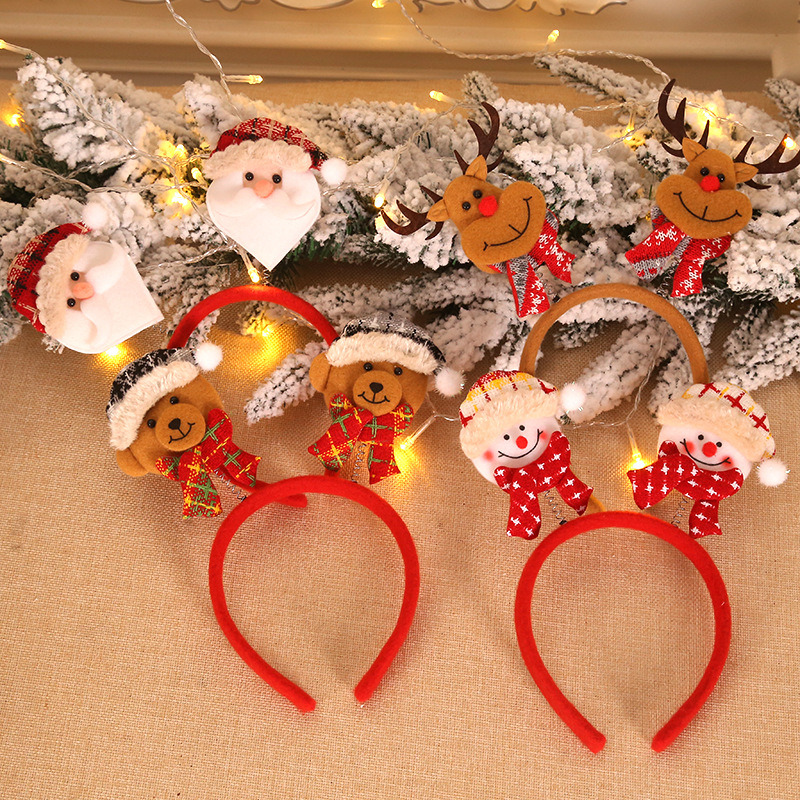 classic christmas headbands xmas costume hair hoops decoration