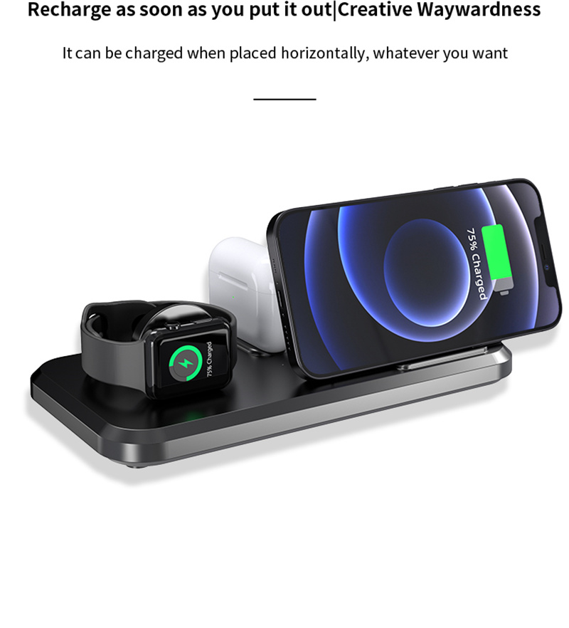 3 in 1 desktop portable wireless charger