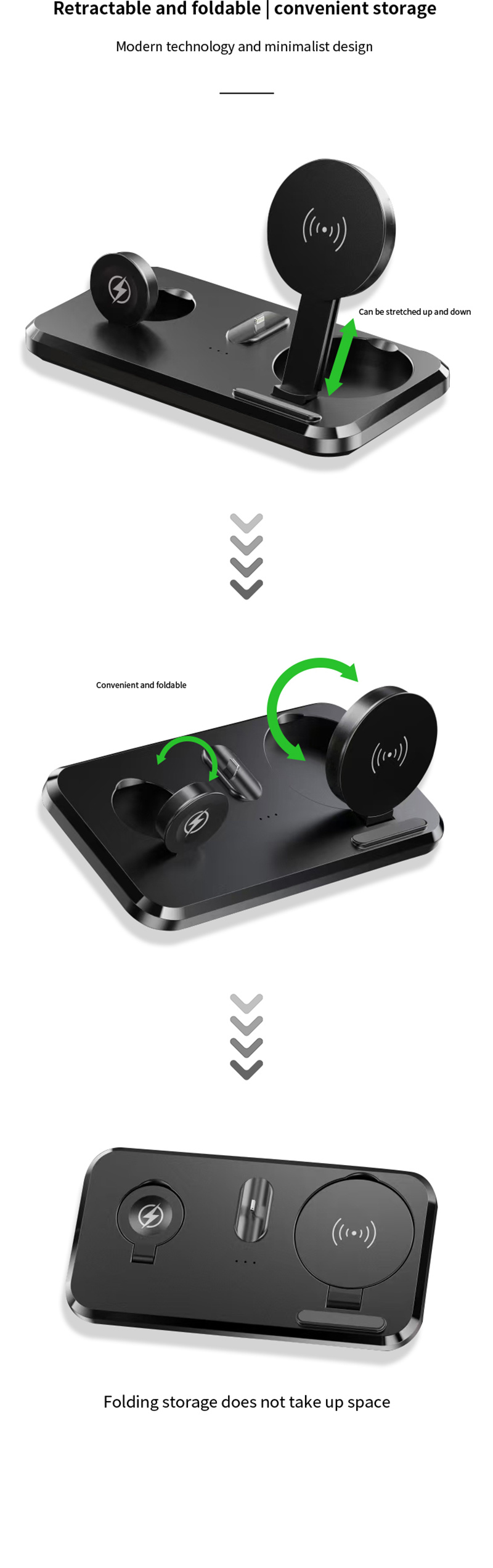3 in 1 desktop portable wireless charger 3 in 1 desktop portable wireless charger