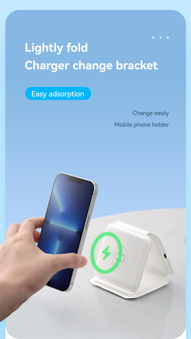 3 in 1 foldable wireless chargers charing dock 3 in 1 foldable wireless chargers charing dock